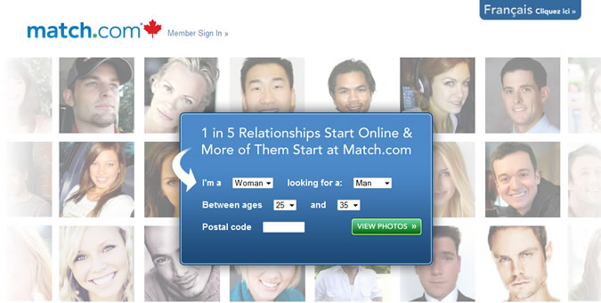 Match.com Homepage