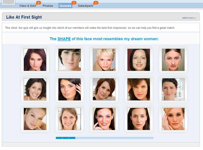 Match.com Quiz: Attractive face shape