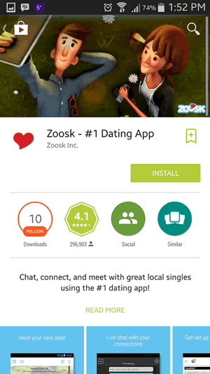 Zoosk app for Android